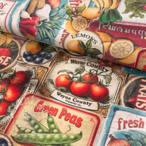 Dekorační látka Vegetables digital print