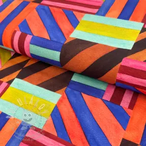 Dekorační látka Stripes multi digital print