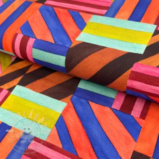 Dekorační látka Stripes multi digital print
