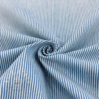 JEANS DENIM 8.5 OZ Small stripe light blue