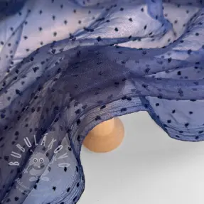 Tyl na TUTU DOTS dark blue