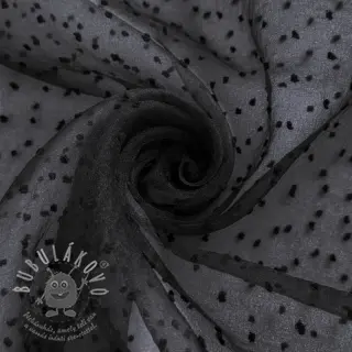 Tyl na TUTU DOTS black