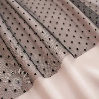 Tyl na TUTU DOTS black