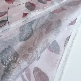 Lyocell s lnem a hedvábím Retro Flowers design B
