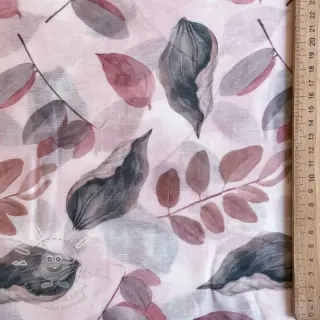Lyocell s lnem a hedvábím Retro Flowers design B