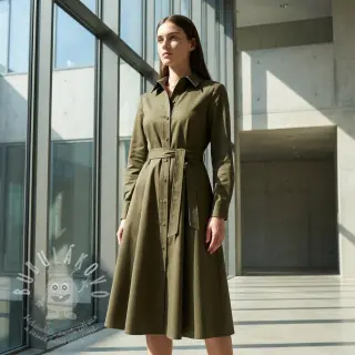 Bavlněná látka TWILL Mango olive green