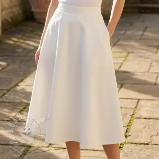 Bavlněná látka TWILL Mango off white