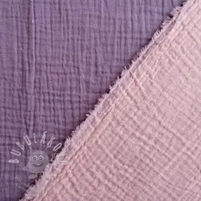 Dvojitá gázovina/mušelín DOUBLE FACE lavender