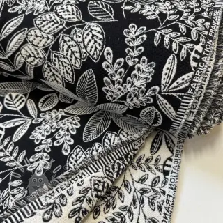 Dekorační látka jacquard Valerian allover noir