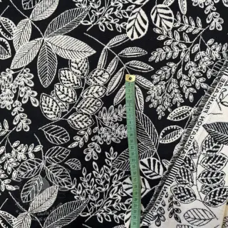 Dekorační látka jacquard Valerian allover noir