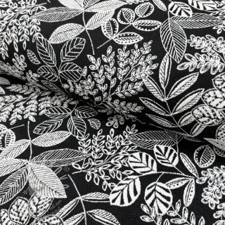 Dekorační látka jacquard Valerian allover noir