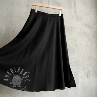 Viskóza se lnem BUBBLY black