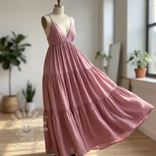 Viskóza se lnem BUBBLY old pink