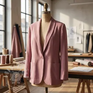 Viskóza se lnem BUBBLY old pink