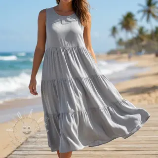 Viskóza se lnem BUBBLY light grey