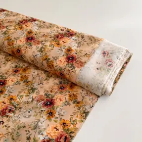 Viskóza RAYON POPLIN Flower sea design E