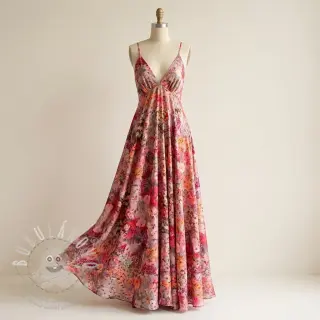 Viskóza RAYON POPLIN Blossoms design A