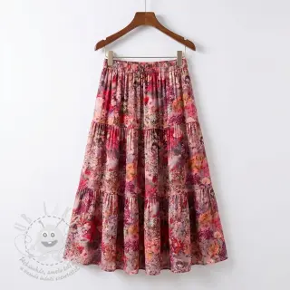 Viskóza RAYON POPLIN Blossoms design A