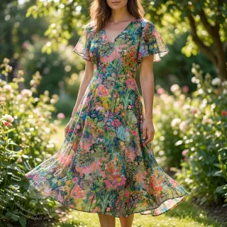 Viskóza RAYON POPLIN Eve design B