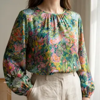 Viskóza RAYON POPLIN Eve design B