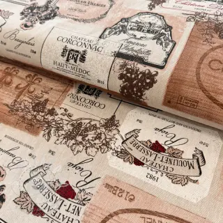 Dekorační látka Linenlook Wine label box