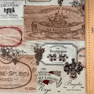 Dekorační látka Linenlook Wine label box