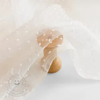 Tyl na TUTU DOTS off white