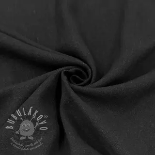 Viskóza se lnem WASHED black