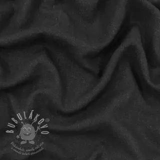 Viskóza se lnem WASHED black