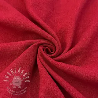 Viskóza se lnem WASHED dark red