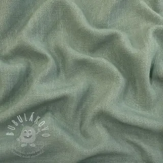 Viskóza se lnem WASHED old green