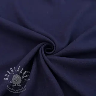 Viskóza se lnem WASHED navy
