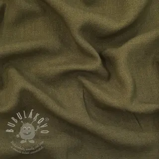 Viskóza se lnem WASHED olive