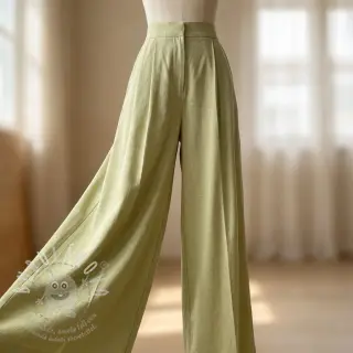 Viskóza se lnem WASHED light lime