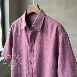 Viskóza se lnem WASHED mauve