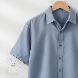 Viskóza se lnem WASHED blue