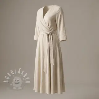 Viskóza se lnem WASHED light beige
