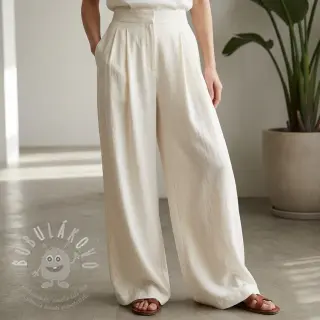 Viskóza se lnem WASHED ecru