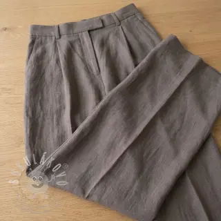 Viskóza se lnem WASHED taupe