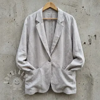 Viskóza se lnem WASHED light grey