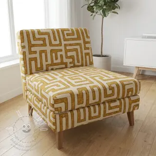 Dekorační látka RAFFIA ocre