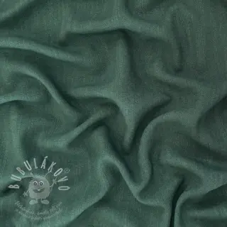 Viskóza se lnem WASHED dark green