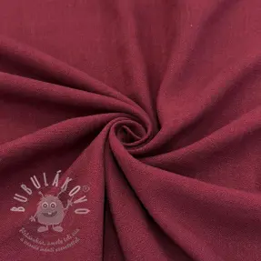 Viskóza se lnem WASHED wine red