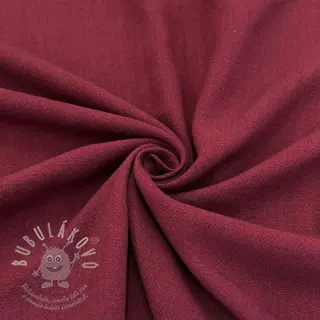 Viskóza se lnem WASHED wine red