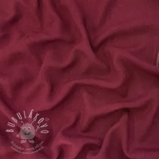 Viskóza se lnem WASHED wine red