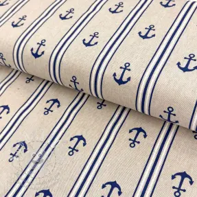 Dekorační látka Linenlook Stripe Maritime