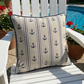 Dekorační látka Linenlook Stripe Maritime