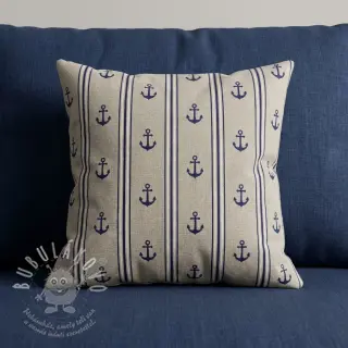 Dekorační látka Linenlook Stripe Maritime