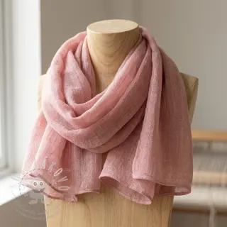 Bavlněná látka SLUB WASHED old rose