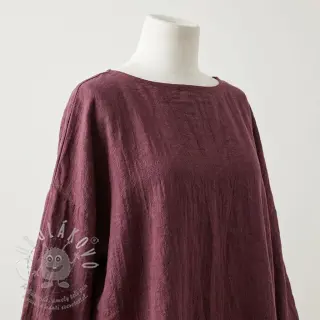 Len předepraný STONEWASHED PREMIUM bordeaux